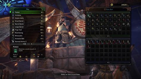 Monster Hunter World Crafting List .